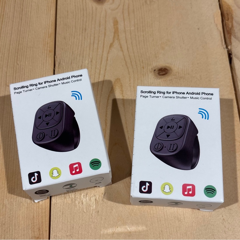 🆕 Black Scrolling Ring for iPhone and Android